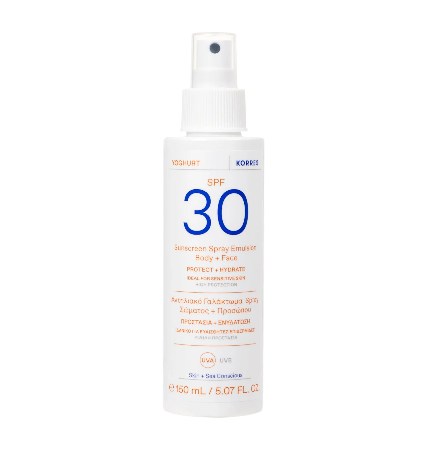 Yoghurt Sonnenspray-Emulsion für Gesicht und Körper SPF30